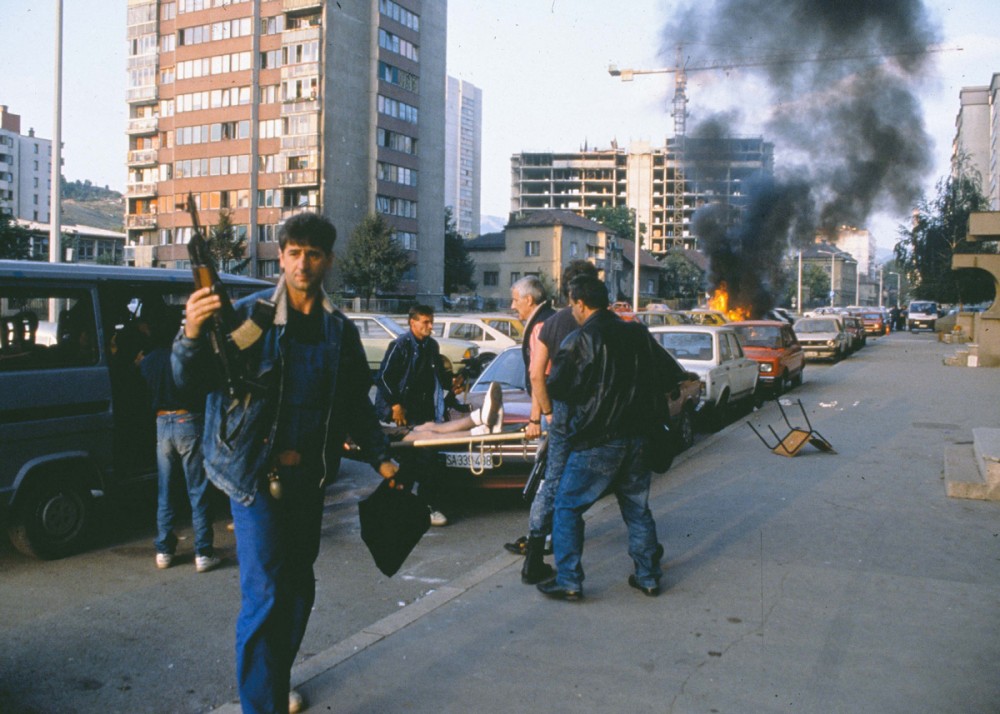 War of Bosnia-Herzegovina. Bombing of Sarajevo, 19