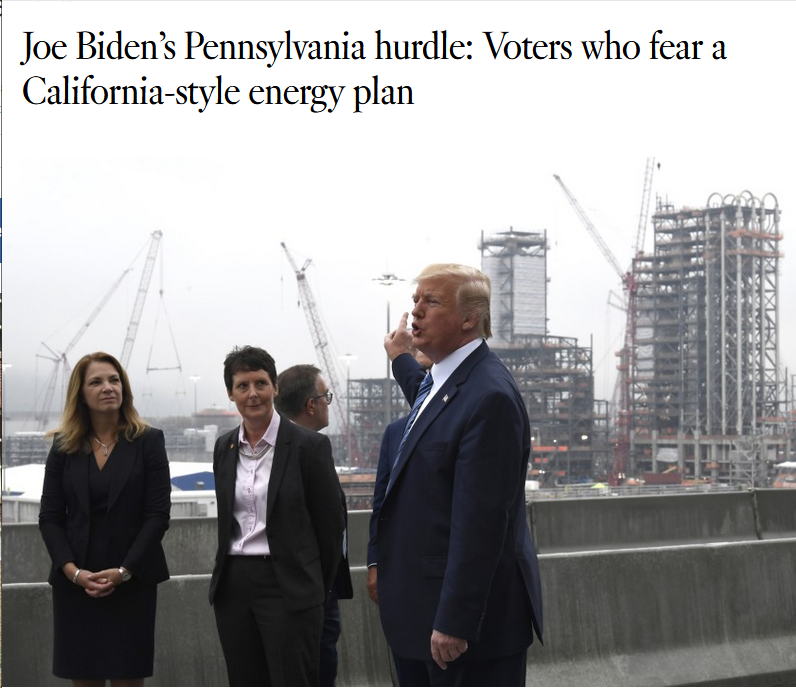 LA Times: Joe Biden’s Pennsylvania hurdle: Voters who fear a California-style energy plan 