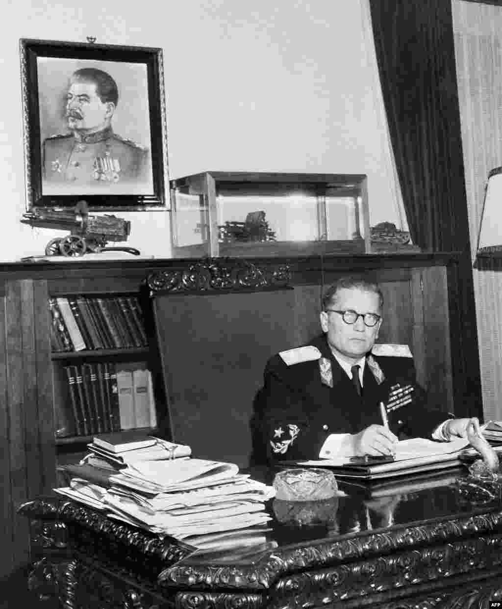 Yugoslavia&rsquo;s new leader, Josip Broz Tito, at his desk in 1947. The authoritarian ruler initially followed the political lead of Josef Stalin&rsquo;s U.S.S.R., but the two communists soon became bitter enemies. After Stalin sent assassins to Yugoslavia, Tito wrote in a letter: &ldquo;Stop sending people to kill me. We've already captured five of them, one of them with a bomb and another with a rifle.&hellip; If you don't stop sending killers, I'll send one to Moscow, and I won't have to send a second.&rdquo; &nbsp; &nbsp;