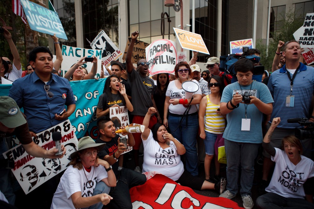 Activists Protest Arizona's Controversial Immigration Law In Phoenix