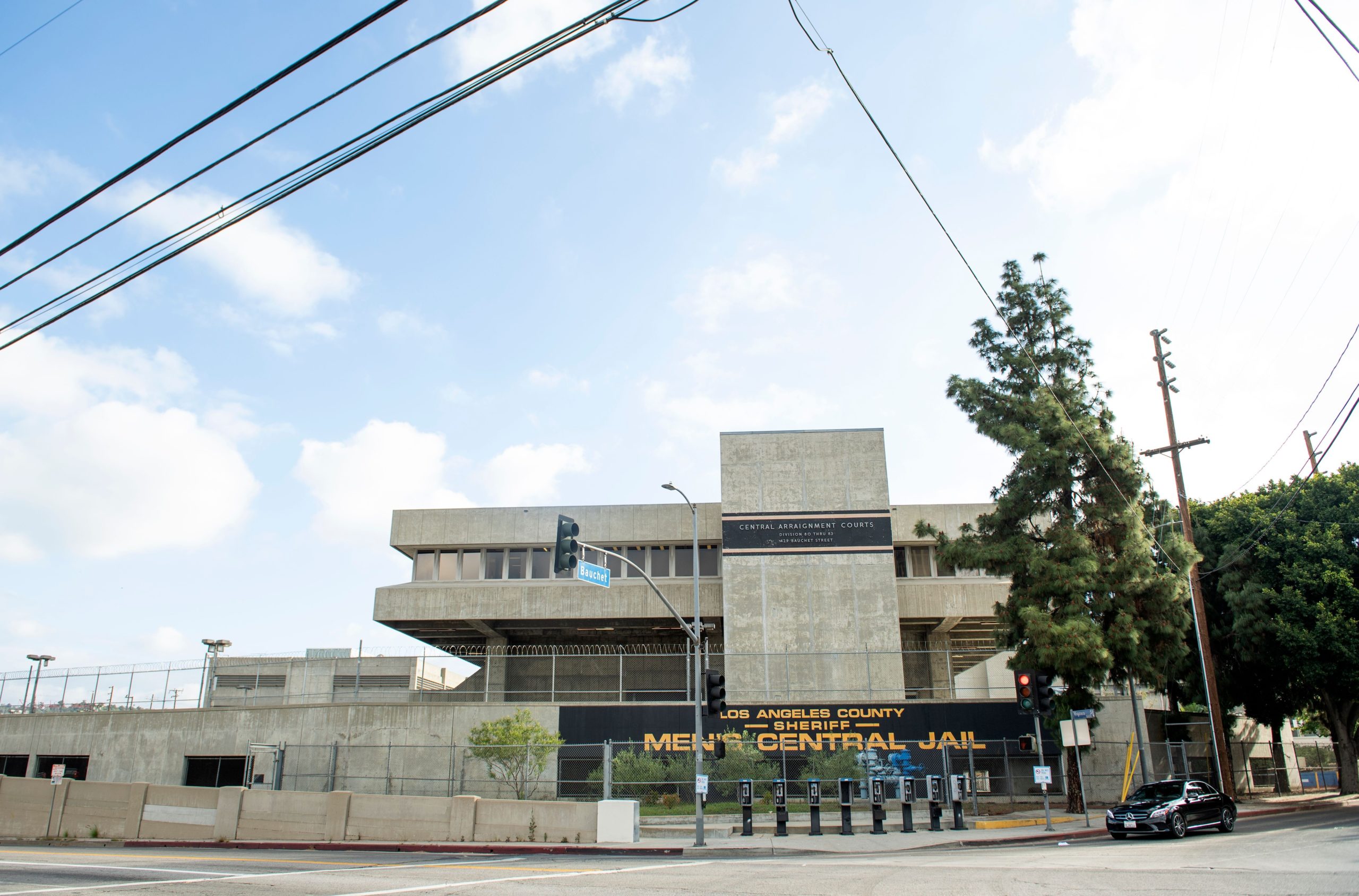 Outside view of the Men Central Jail, amid the Covid 19 pandemic, on May 12, 2020, in Los Angeles, California.